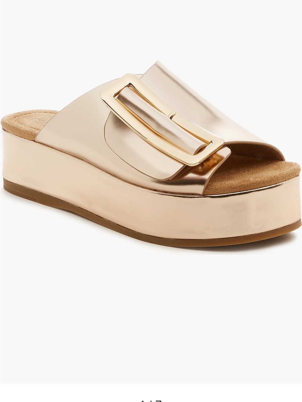 Kelsi Dagger Metallic Rose Gold Dover Platform Sandal